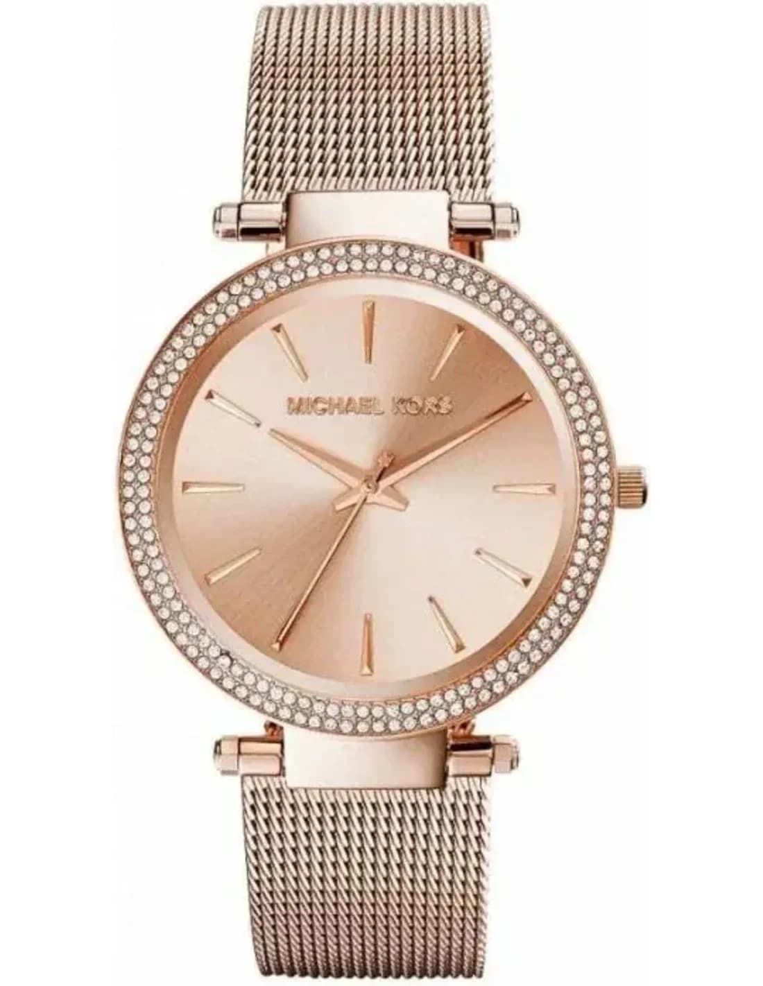Montre Michael Kors MK3369 Bracelet Acier Maille Milanaise Doré Or Rose
