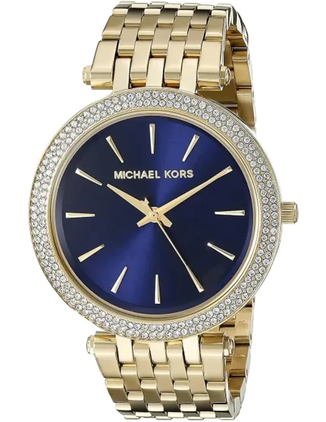 Michael Kors MK3406 Watch in Gold-Tone Stainless Steel with Midnight Blue Dial