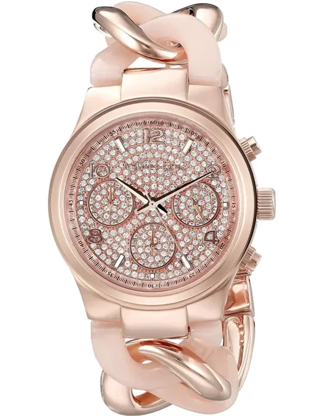 Montre Femme Michael Kors Runway MK4283 acier or rose et acétate