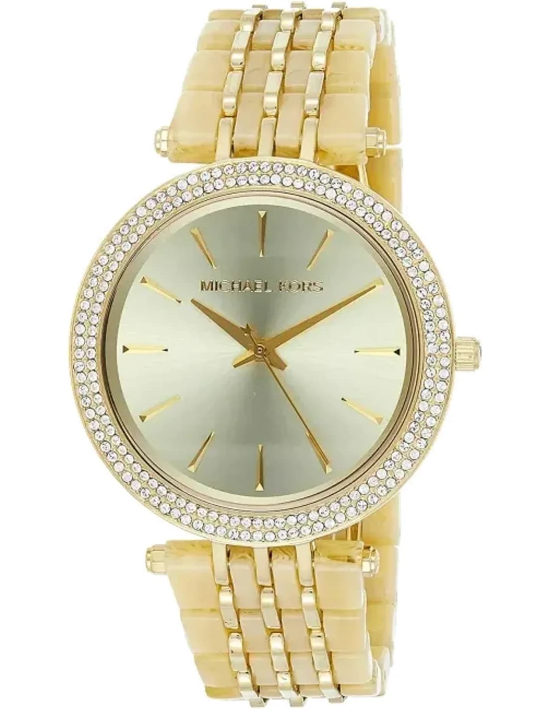 Michael Kors MK4325 Two-Tone Acetate and Gold-Tone Steel Strap Watch