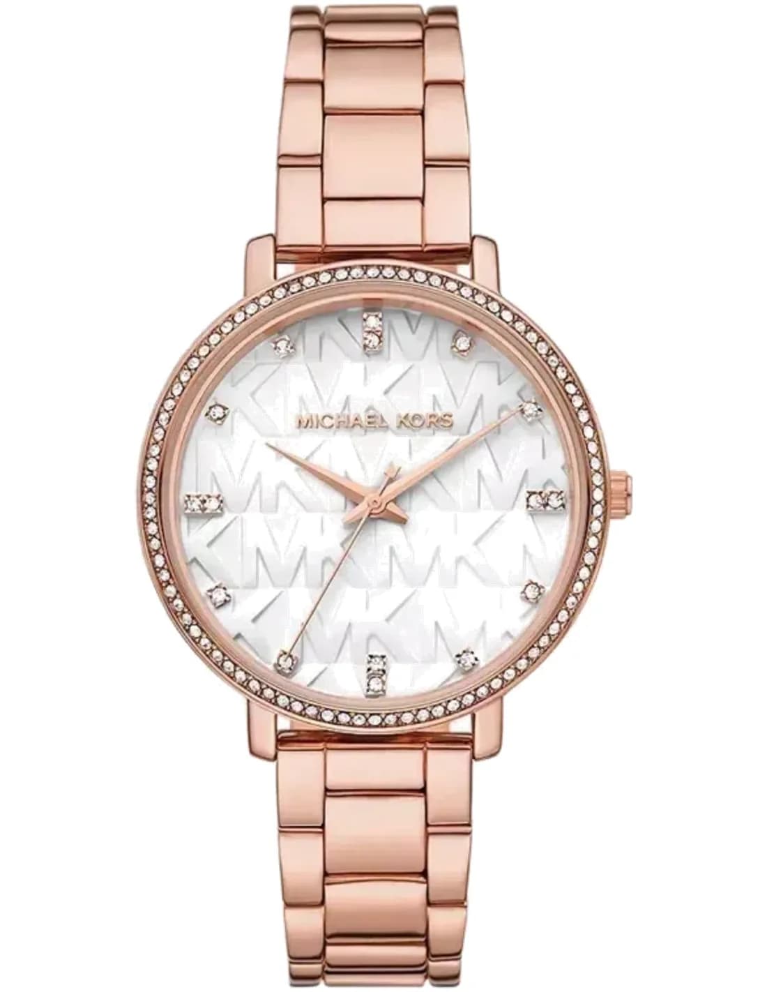 Michael Kors Pyper MK4594 Women's Watch white dial rose gold-tone stainless steel bracelet