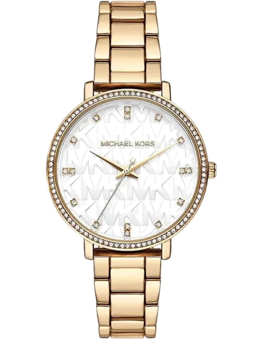Michael Kors Pyper MK4666 women's watch, white dial, gold-tone stainless steel bracelet
