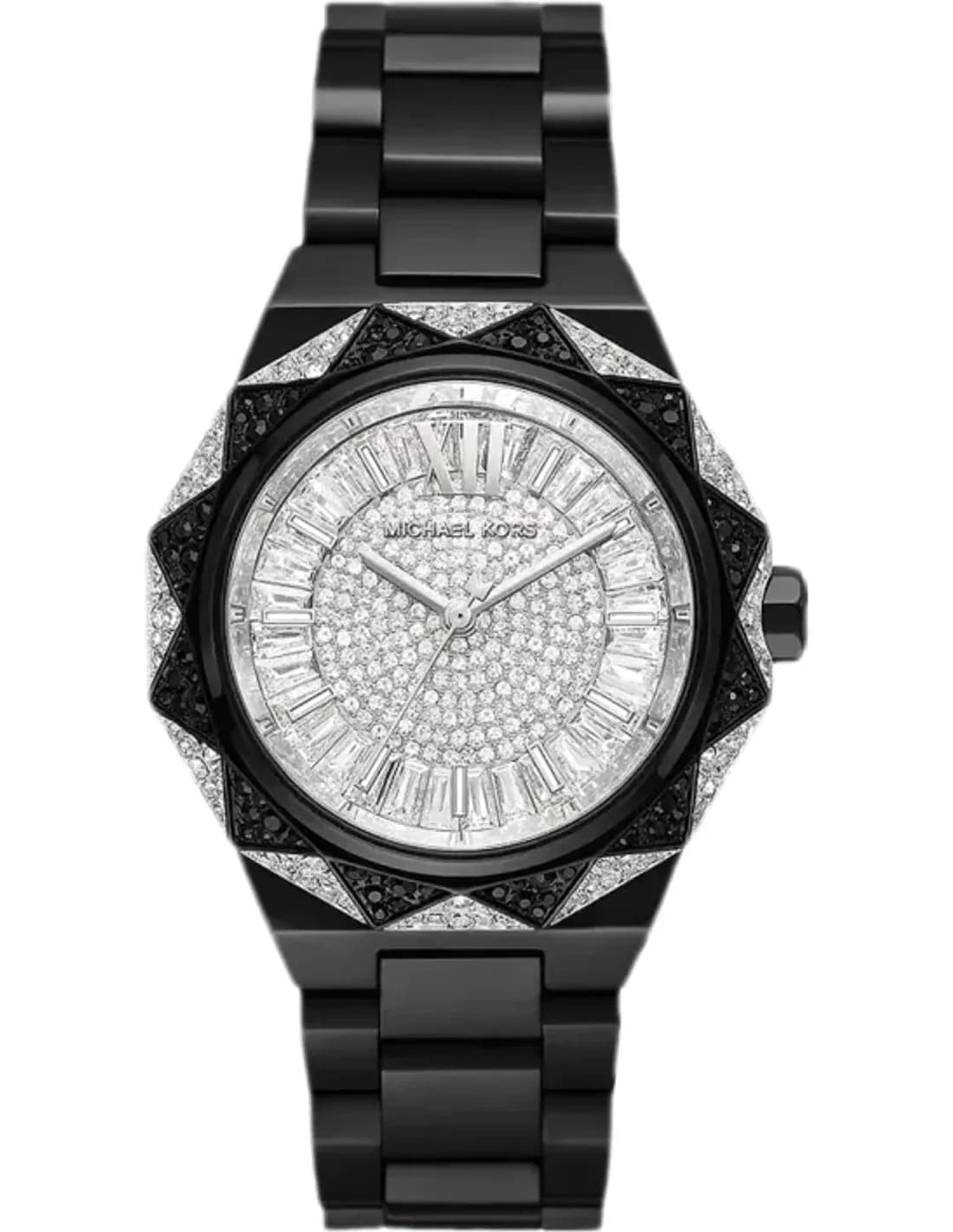 Montre Femme Michael Kors Raquel MK4692 cadran argenté bracelet en acier inoxydable noir