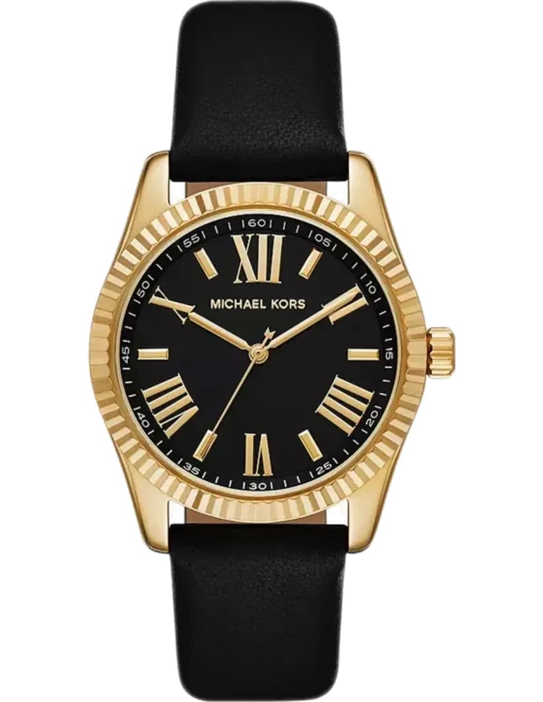 Montre Femme Michael Kors Lexington MK4748 cadran noir bracelet cuir