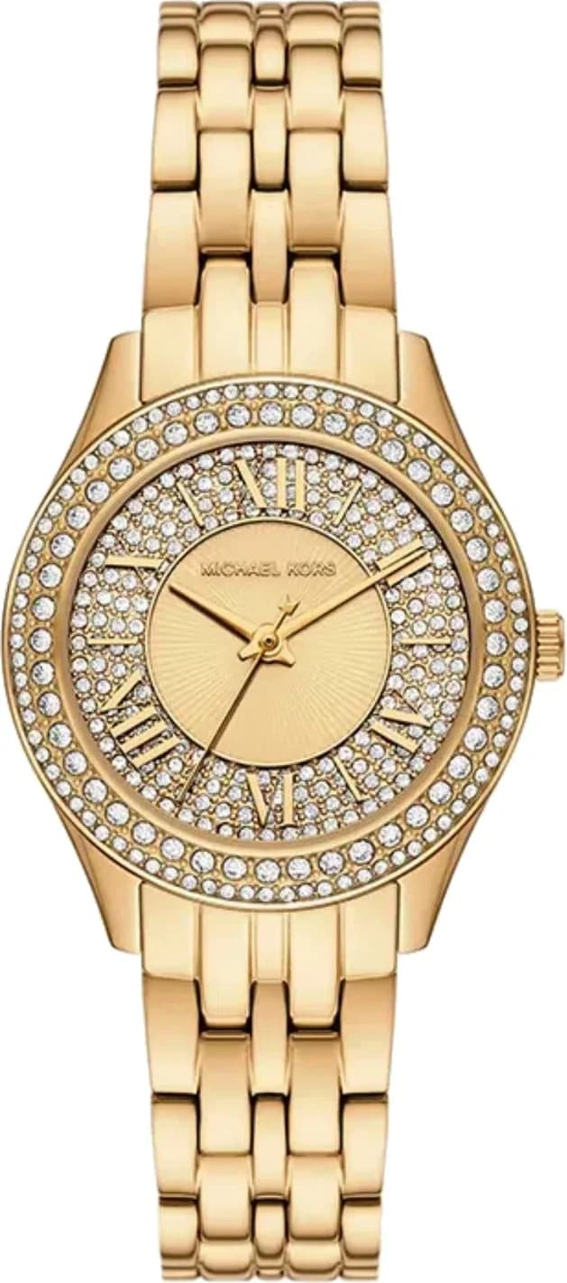 Montre Femme Michael Kors Mini Harlowe MK4974 cadran doré bracelet acier