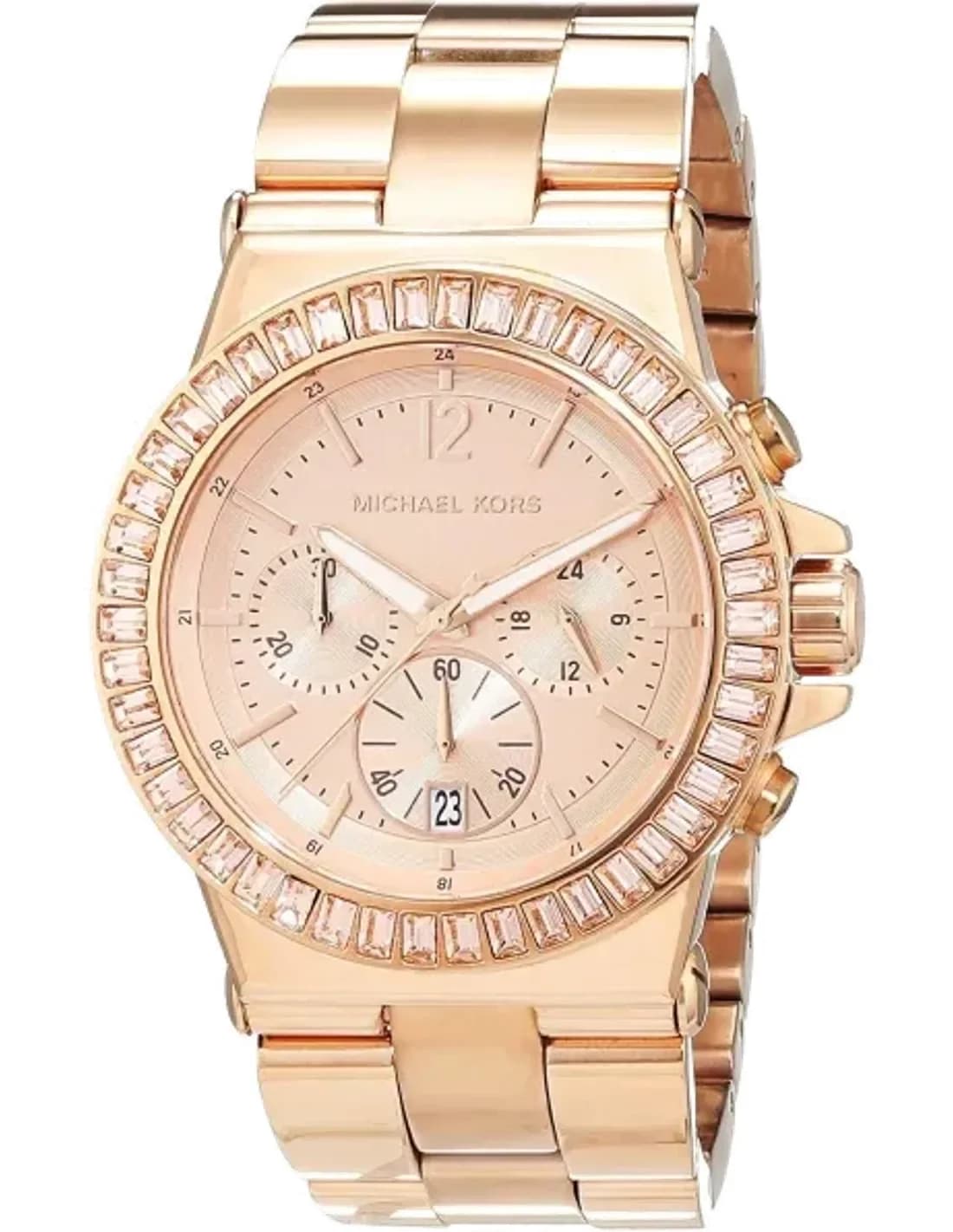 Montre Michael Kors Dylan MK5412 ornée de brillants en acier or rose