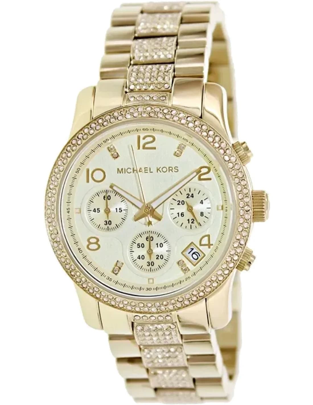Montre Femme Michael Kors Runway MK5826 Chronographe en acier doré
