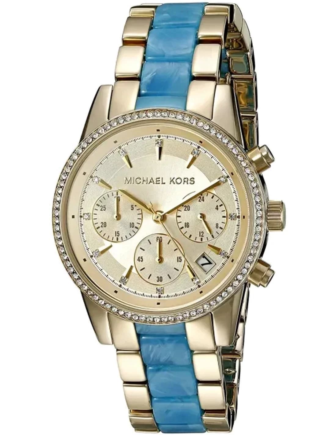 Montre Femme Michael Kors MK6328 Ritz Bleue en Acier