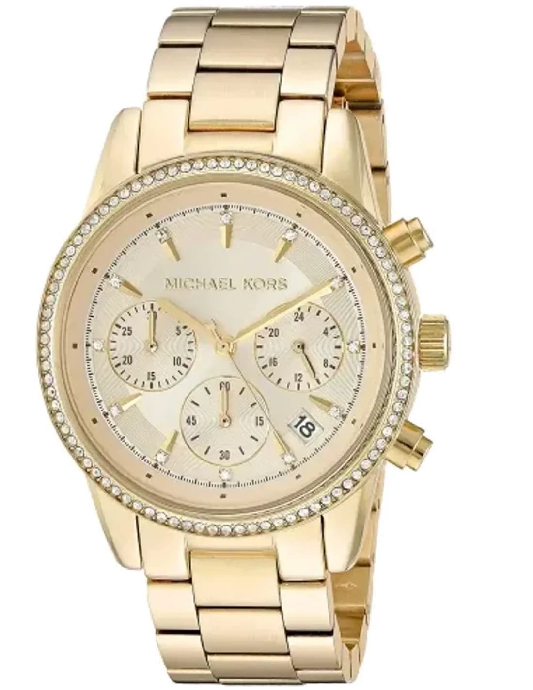 Montre Michael Kors MK6356 Ritz en Acier Doré et Cristaux