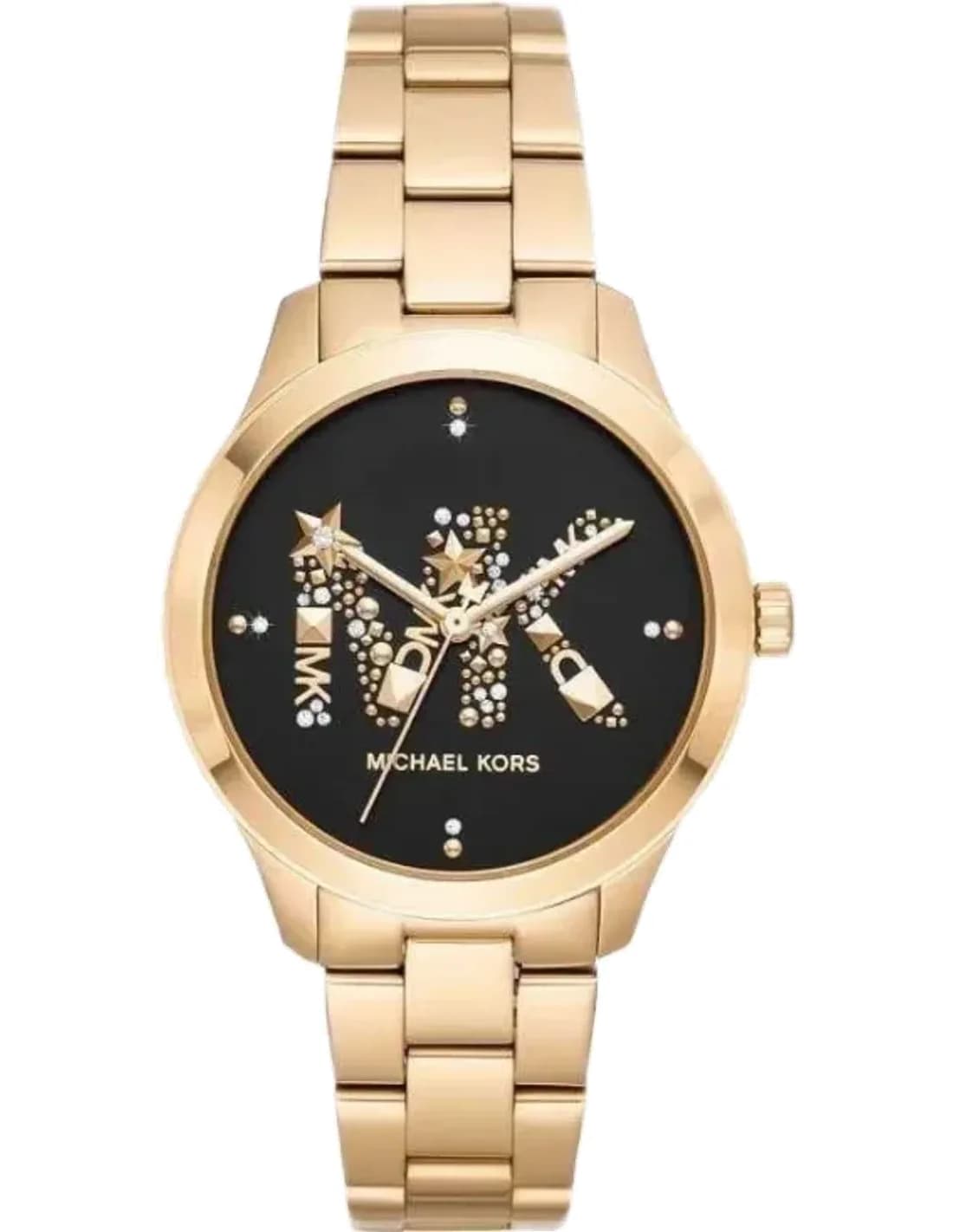 Michael Kors MK6682 Gold-Tone Stainless Steel Watch with Engraved Dial