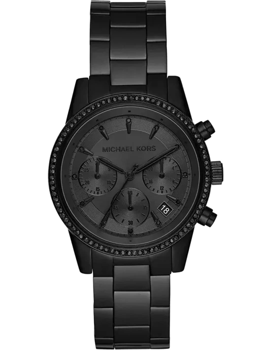 Michael Kors MK6725 Ritz chronograph crystal black dial women's watch