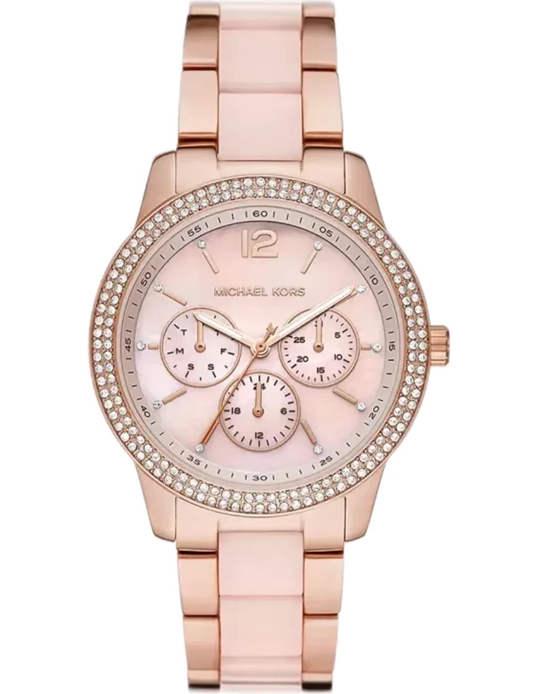 Michael Kors Tibby MK6928 Rose Gold-Tone multi-function Watch With Crystals