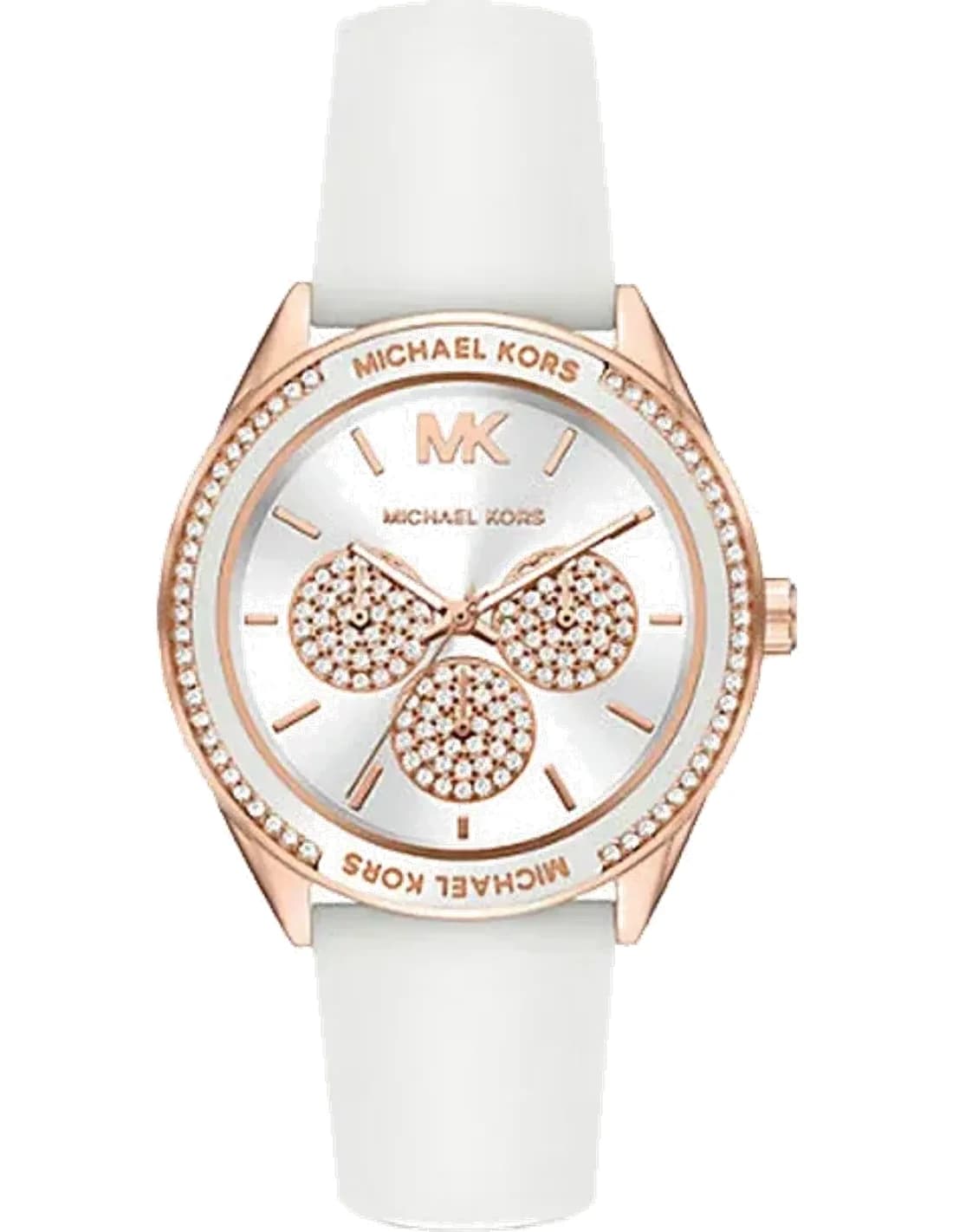 Montre multifonction Michael Kors Sport MK6945 bracelet en Silicone blanc