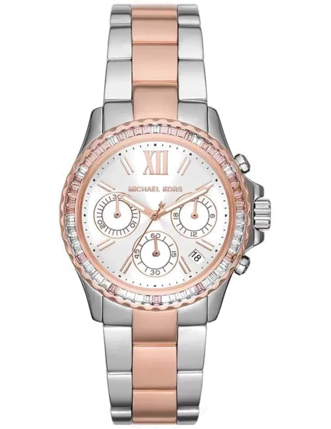 Montre chronographe Michael Kors Everest MK7214 bracelet en acier inoxydable bicolore