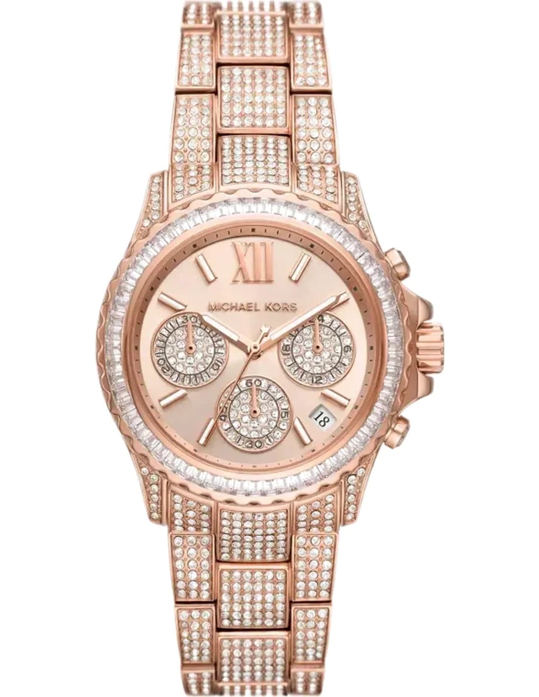 Montre Michael Kors Everest MK7235 chronographe doré rose bracelet acier inoxydable