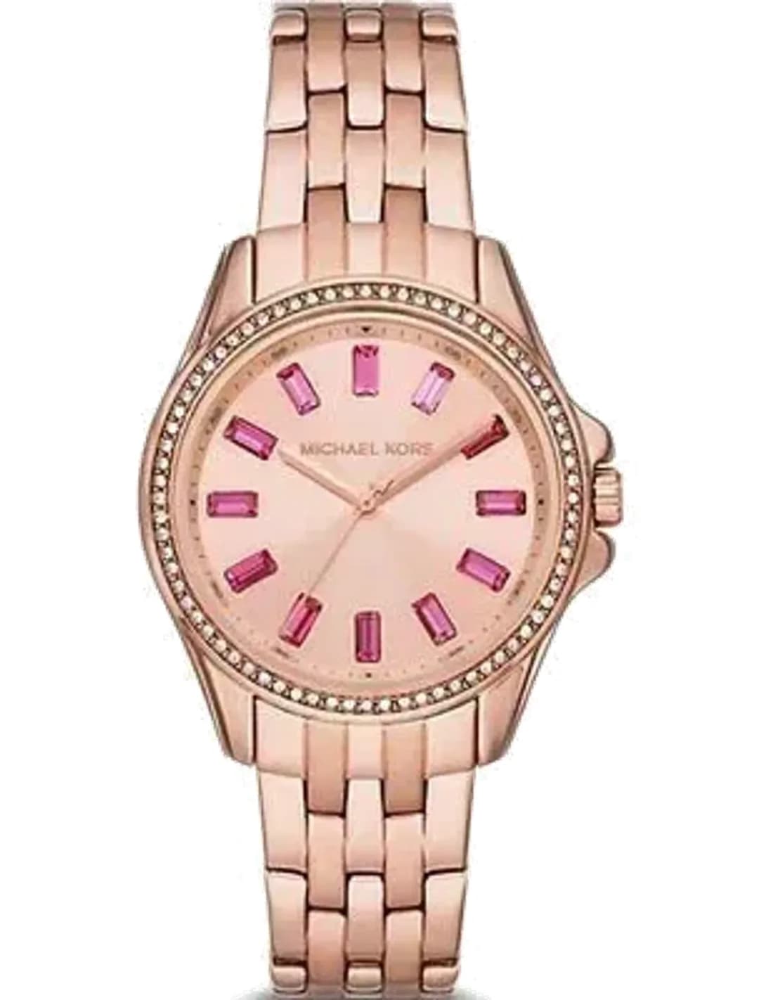 Michael Kors Pilot MK7367 Women's Watch Pave rose gold-tone dial and rose gold-tone stainless steel bracelet