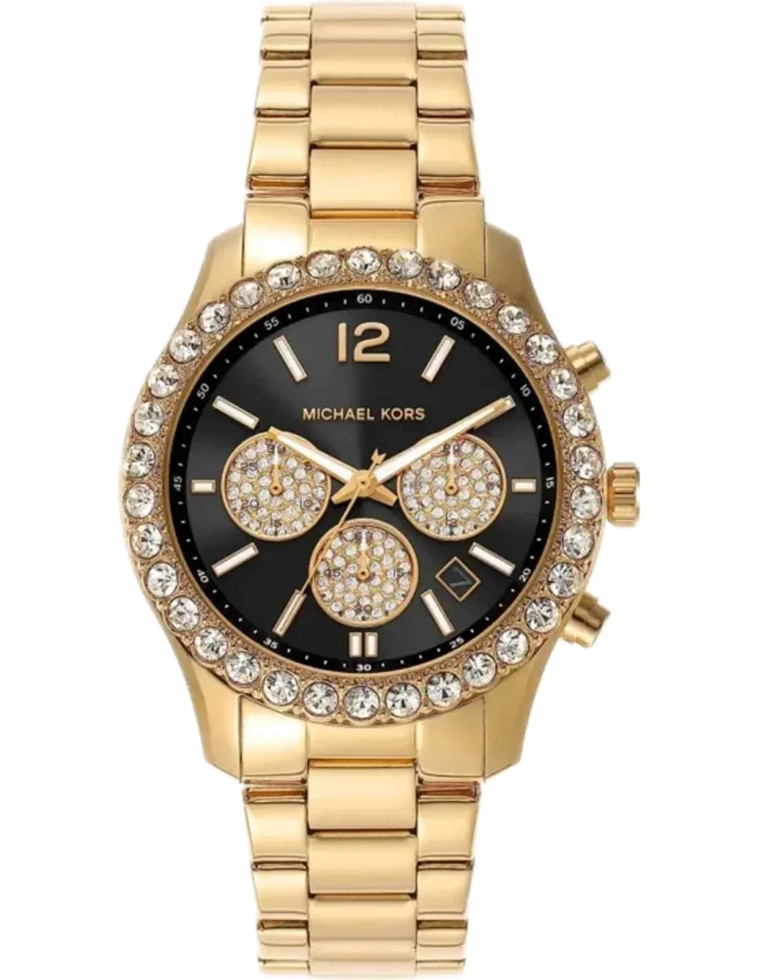 Everest MK7414 Women's Watch black chronograph dial
