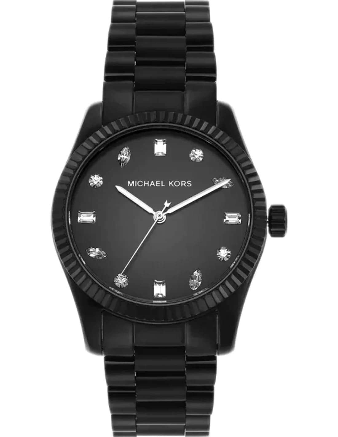 Montre Michael Kors MK7442 en Acier Inoxydable avec Cadran Noir Pavé de Cristaux