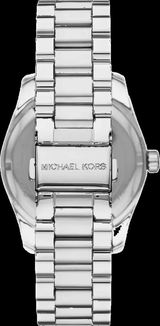 Michael Kors Lexington MK7443 — montre femme pavé rose vif — bracelet acier argenté vue 2
