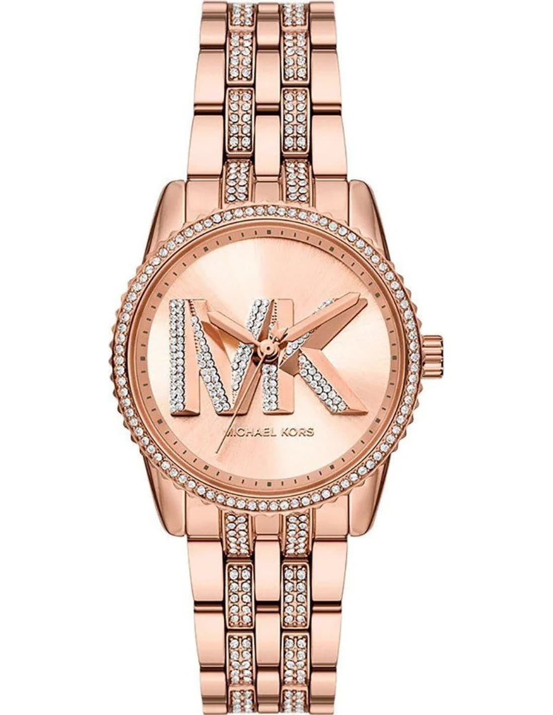 Michael Kors MK7541 montre femme, cadran or rose sur bracelet acier