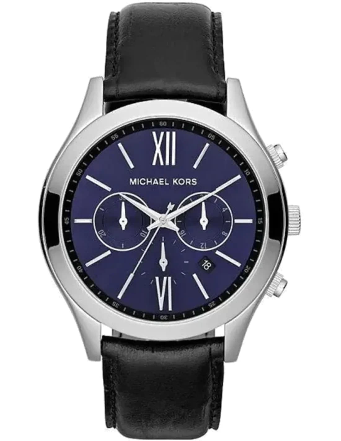 Michael Kors MK8307 Brookton blue leather strap men's watch