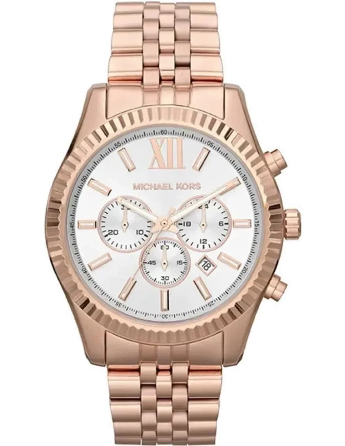 Montre Michael Kors Lexington MK8313 Bracelet acier or rose