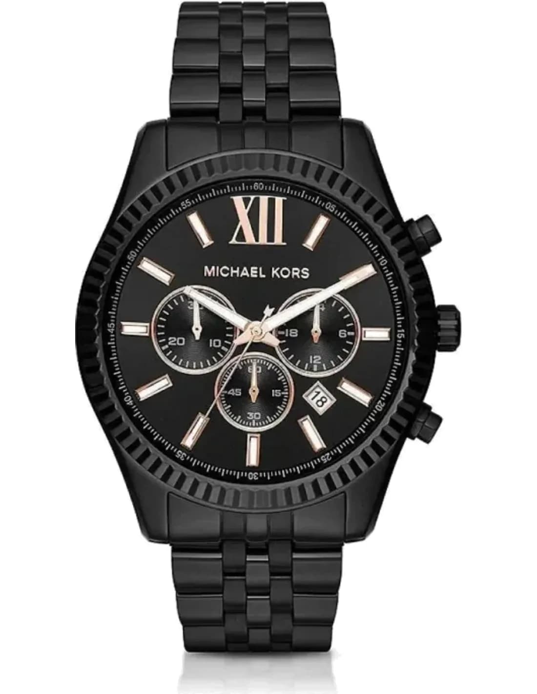 Montre homme Michael Kors MK8467 Lexington en acier noir