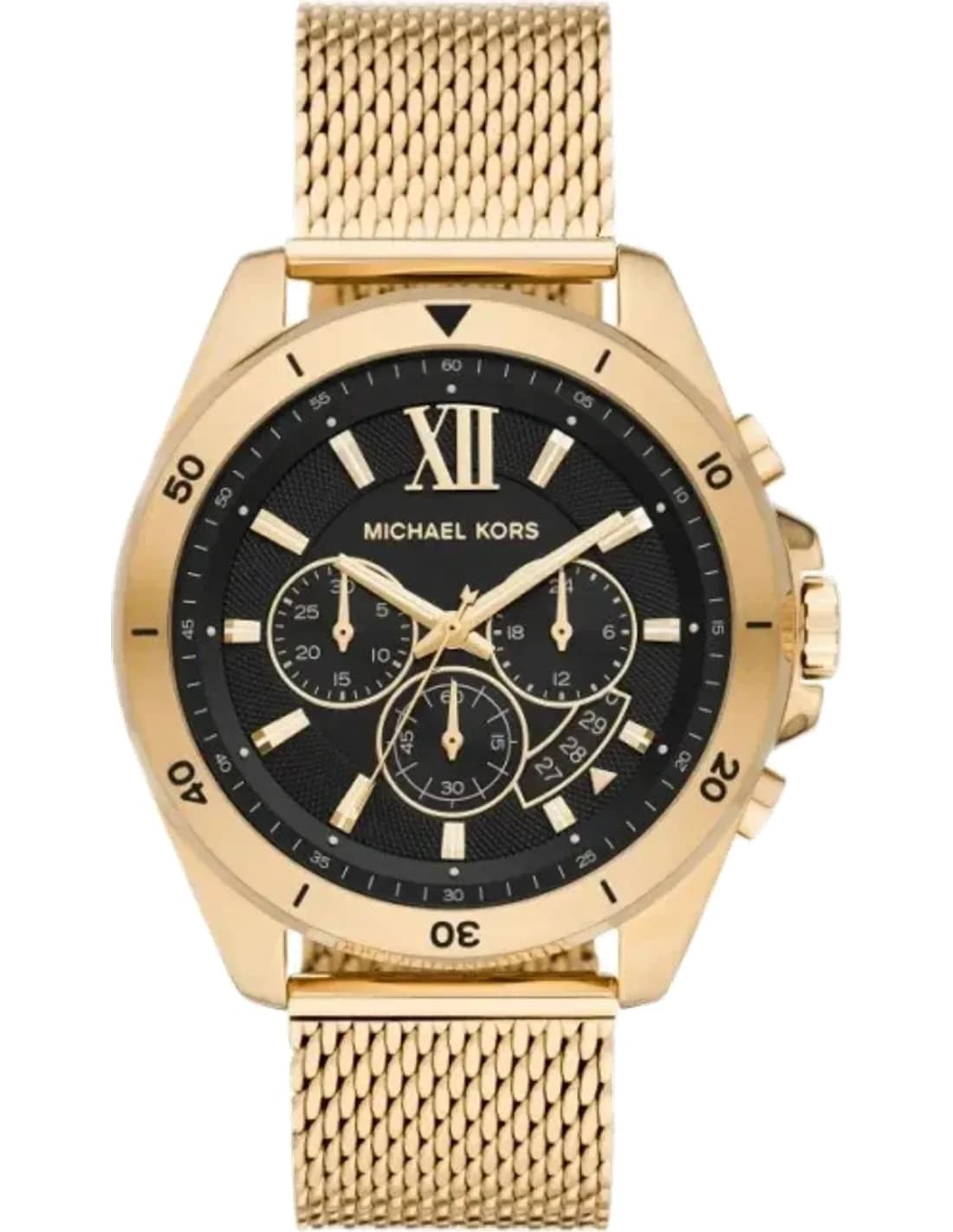 Montre chronographe dorée Michael Kors Brecken MK8867 Bracelet en maille