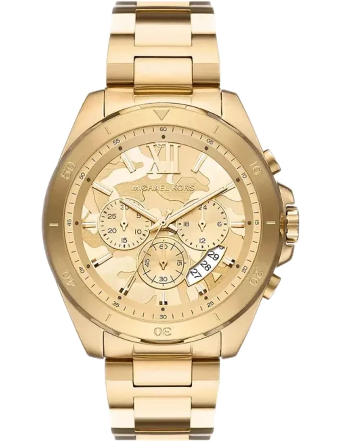 Michael Kors Brecken MK8934 Gold-Tone Chronograph Watch Stainless Steel Bracelet