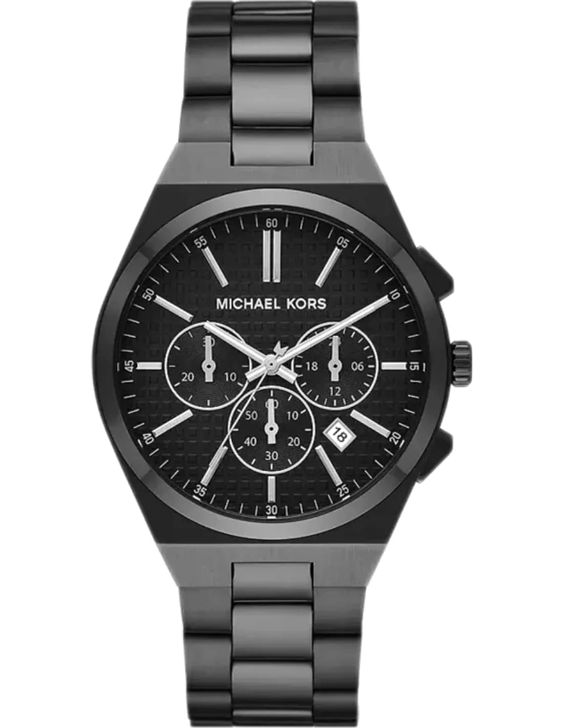 Montre homme chronographe Michael Kors Lennox MK9146 bracelet et cadran noir