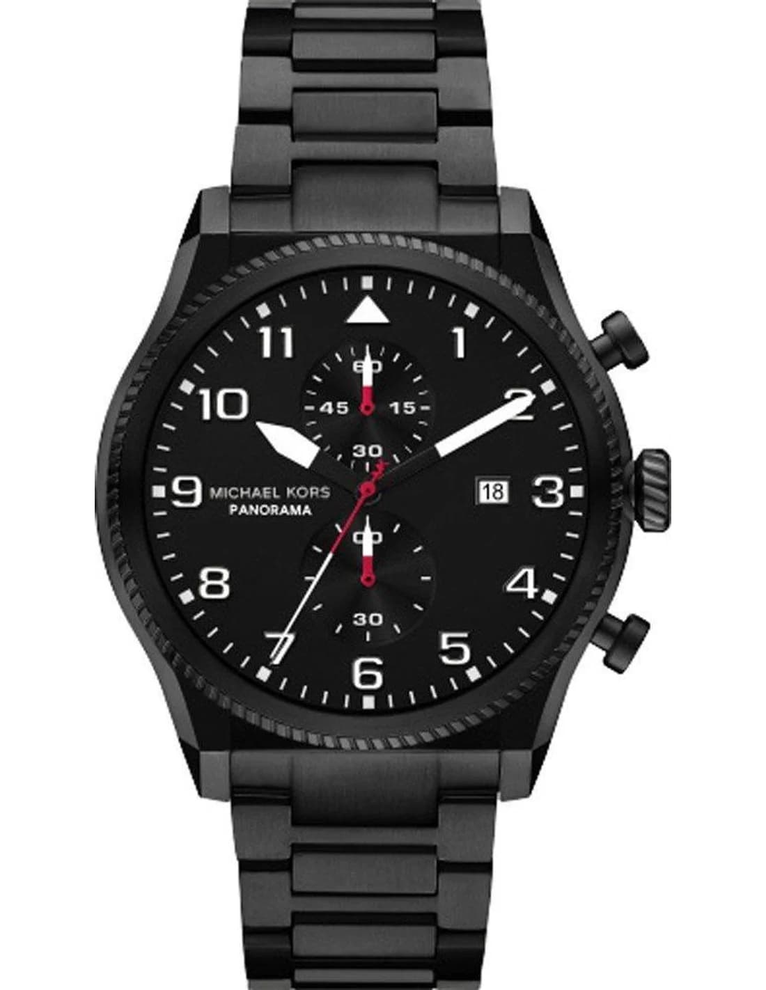 Montre Homme Michael Kors Panorama MK9198 noire bracelet maillons acier