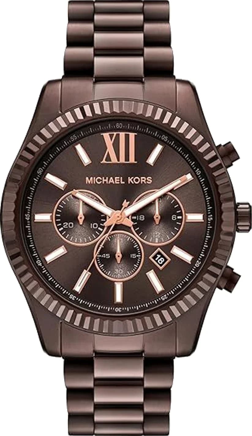 Montre Homme Michael Kors Lexington MK9224 cadran marron bracelet acier