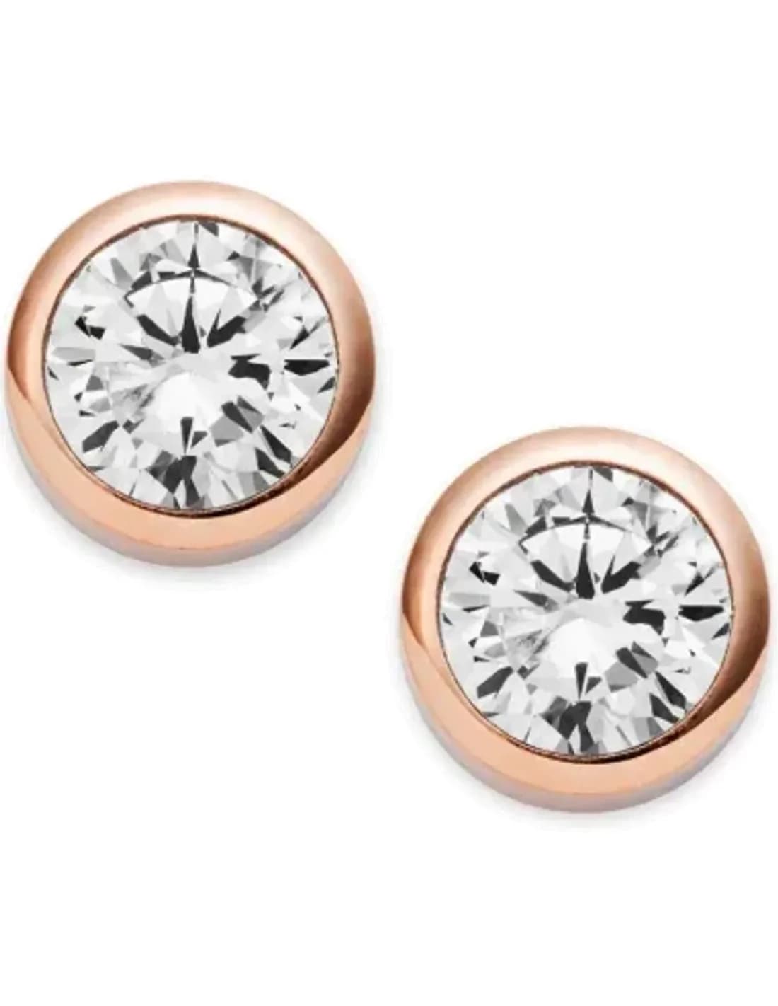 Boucles d'oreilles Michael Kors en acier rose avec pierre en cristal