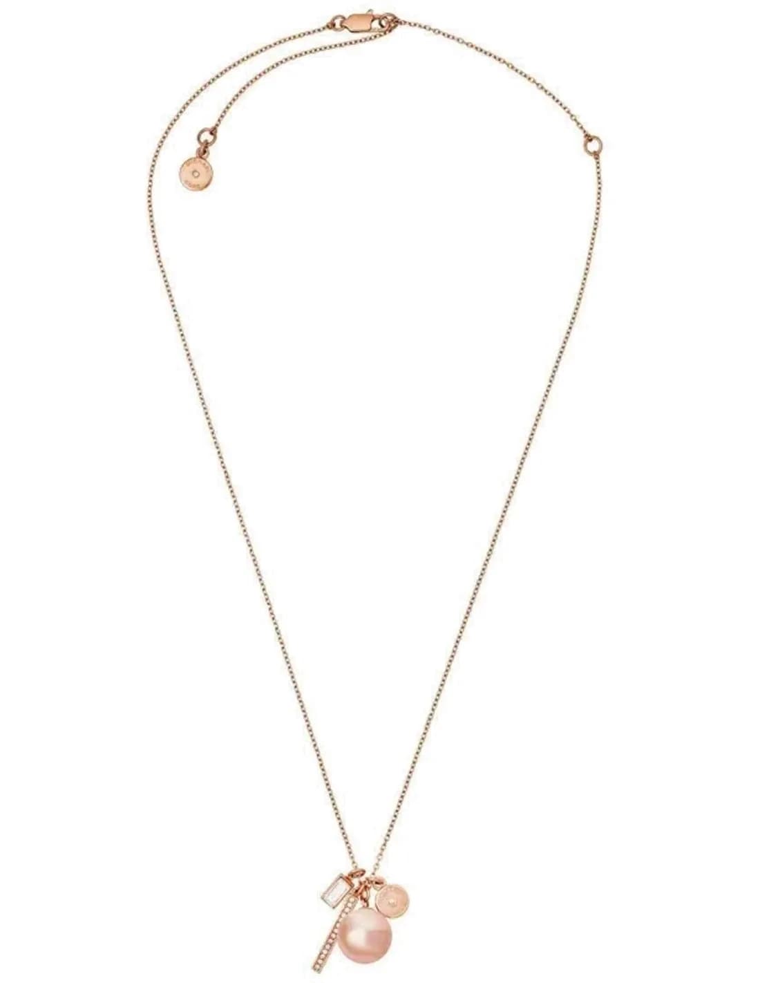 Collier Michael Kors en Acier Rose et Pierre Blanche