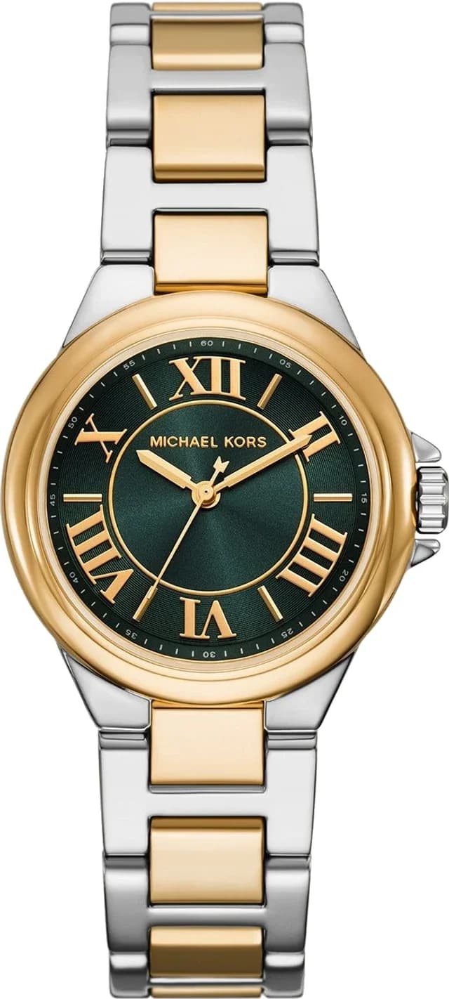 Montre Michael Kors Camille MK4989 cadran vert bracelet acier bicolore