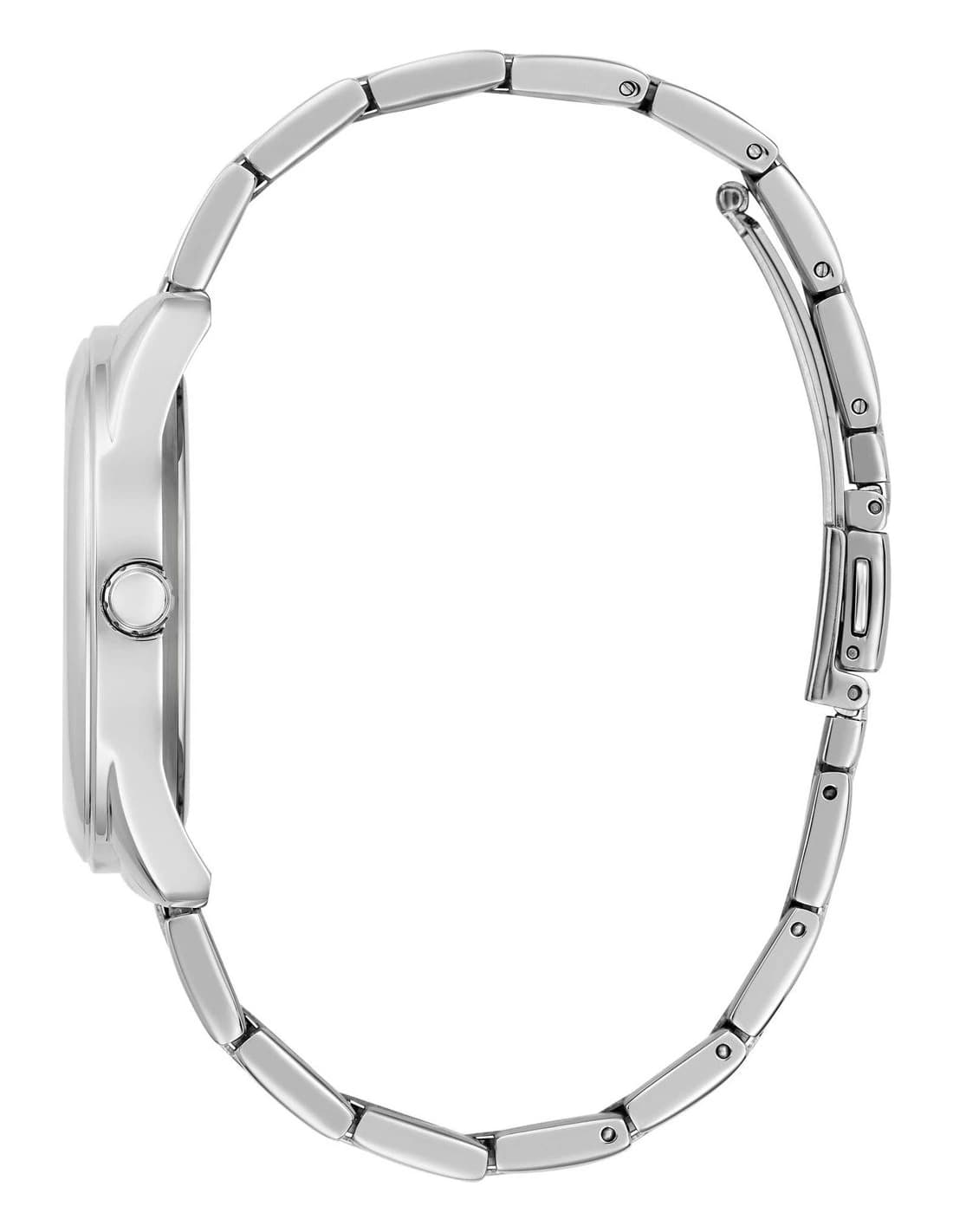Montre Guess Cubed GW0606L1 femme, cadran monogramme et bracelet acier argenté vue 2
