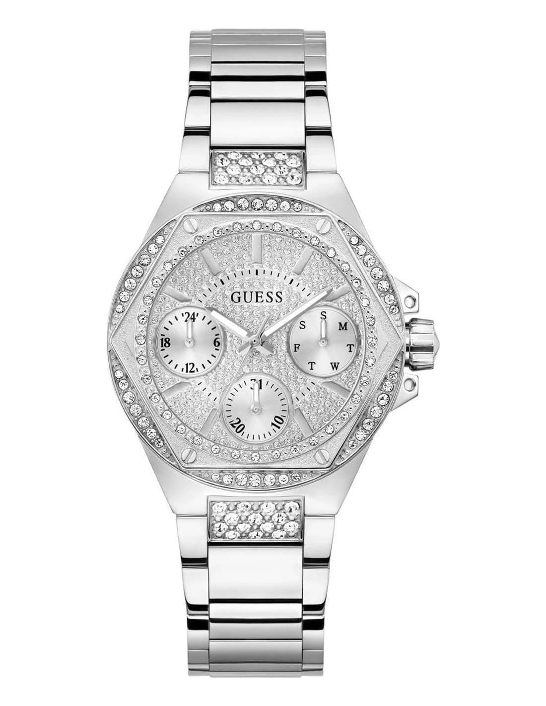Guess Envy GW0878L1 women's silver watch, maille acier bracelet