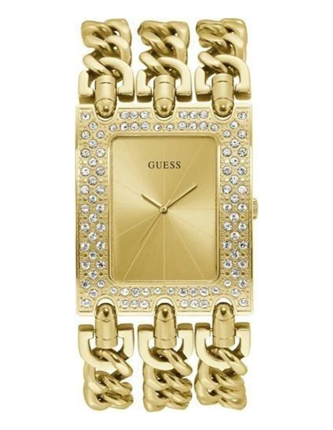 Guess Heavy Metal W1275L2 women's gold watch, maille dorée bracelet