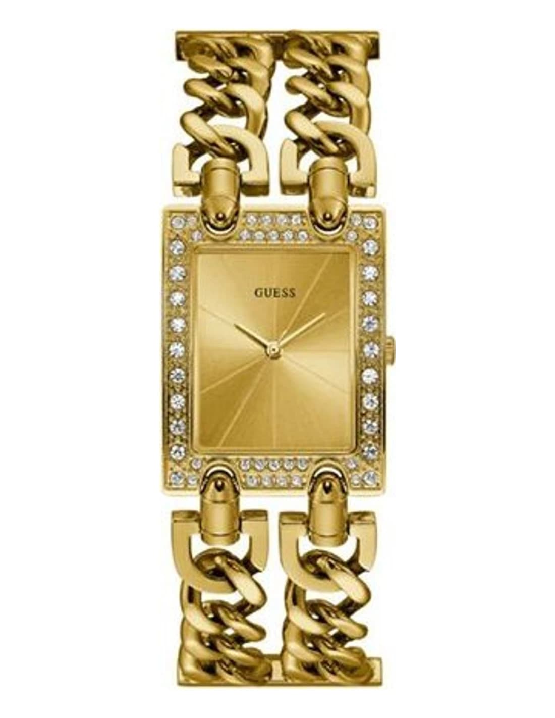 Guess Mod Heavy Metal W1121L2 women's gold watch, maille chaîne G-Link bracelet