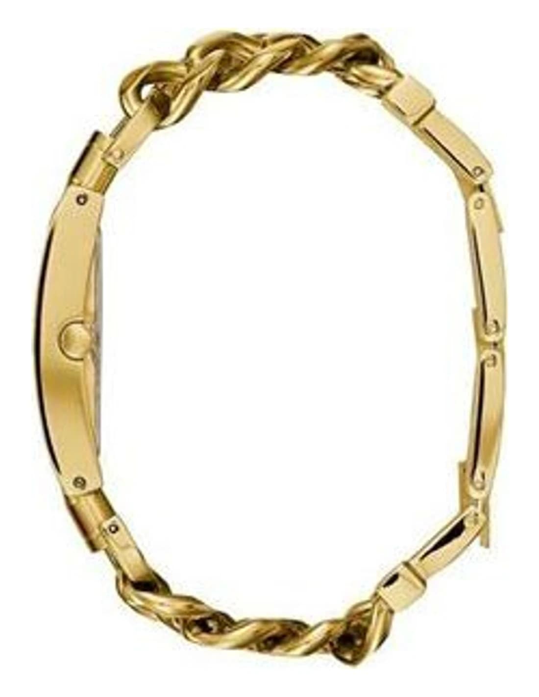Montre Guess Mod Heavy Metal W1121L2 femme dorée, bracelet maille chaîne G-Link vue 3
