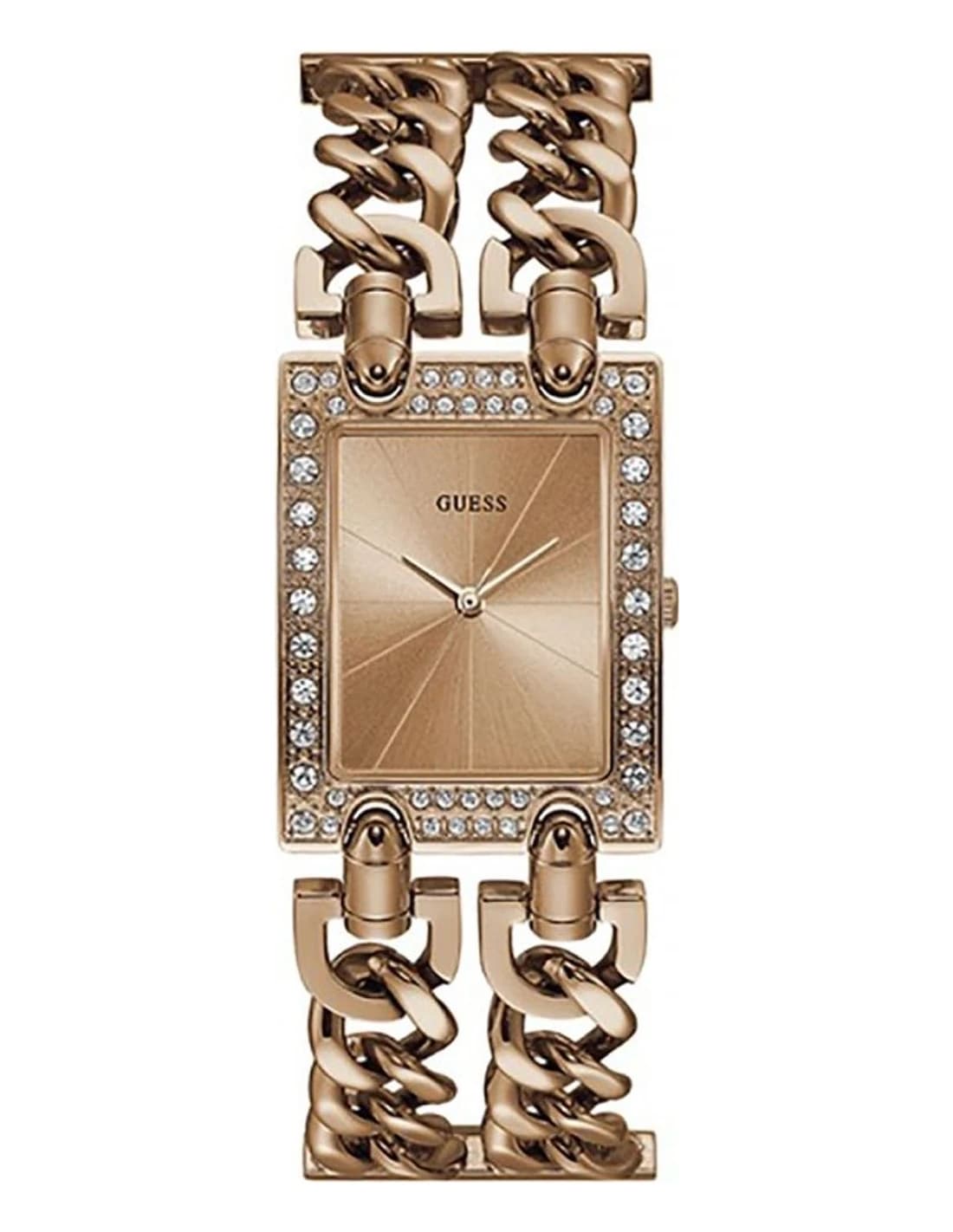 Guess Mod Heavy Metal W1121L3 women's rose gold watch, maille chaîne G-Link bracelet