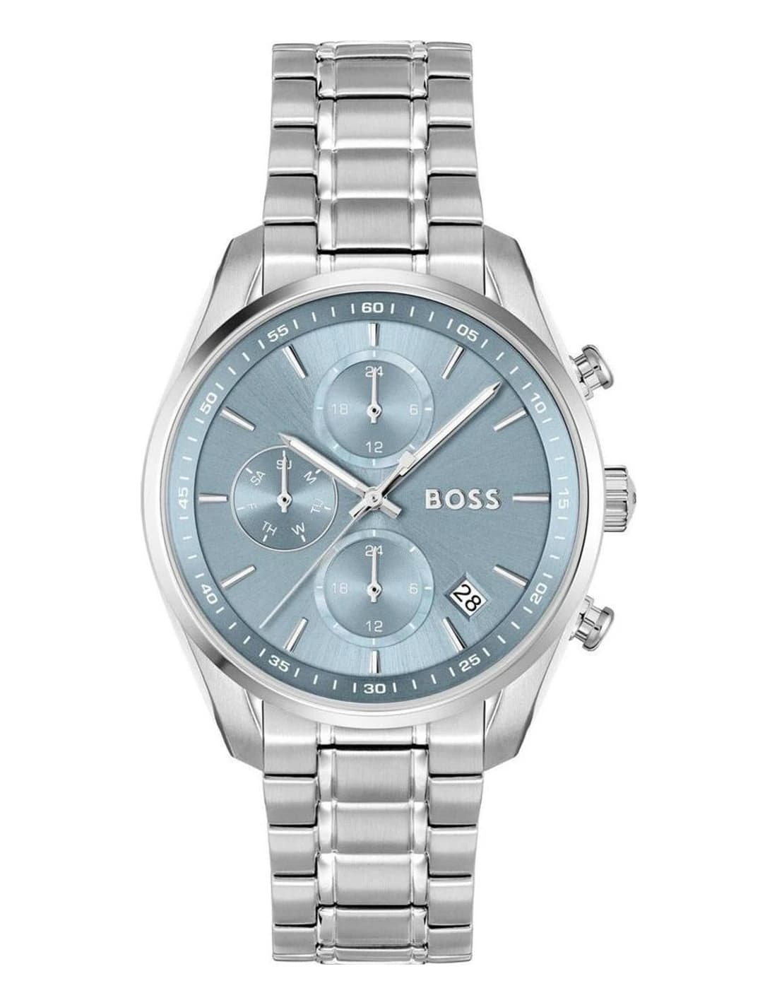 Hugo Boss Grand Tour 1502767 women's silver watch, Mailles acier strap