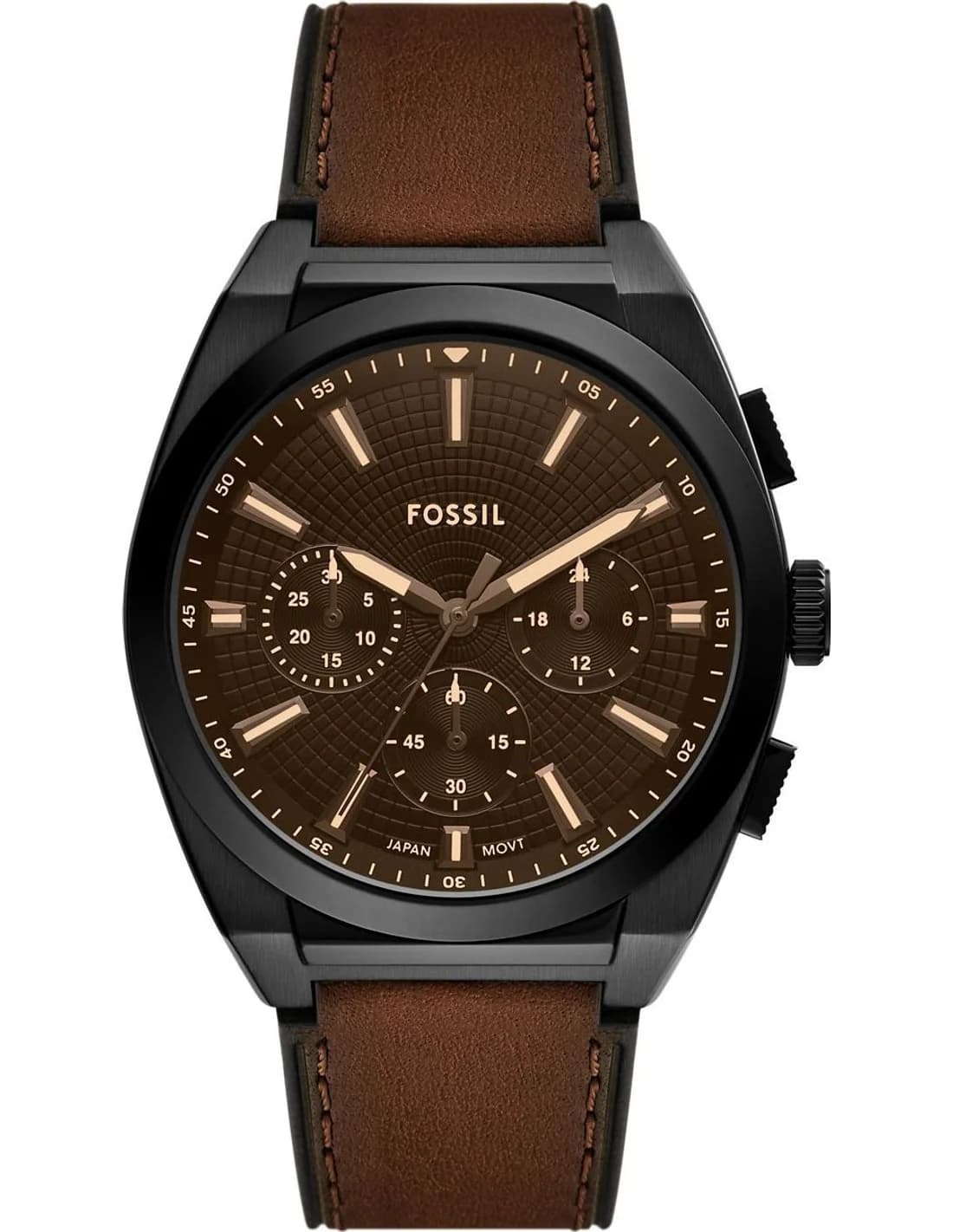 Montre Fossil FS6108 homme cadran marron bracelet cuir
