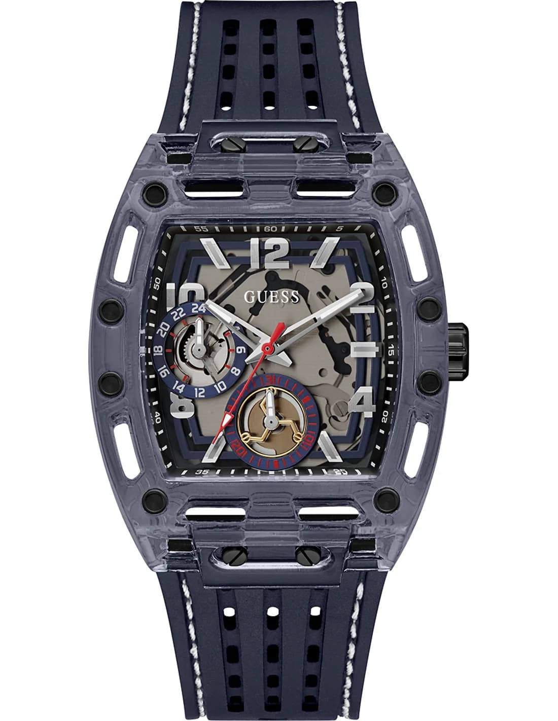 Guess Phoenix GW0499G1 Men's Watch Blue Dial Silicone Strap