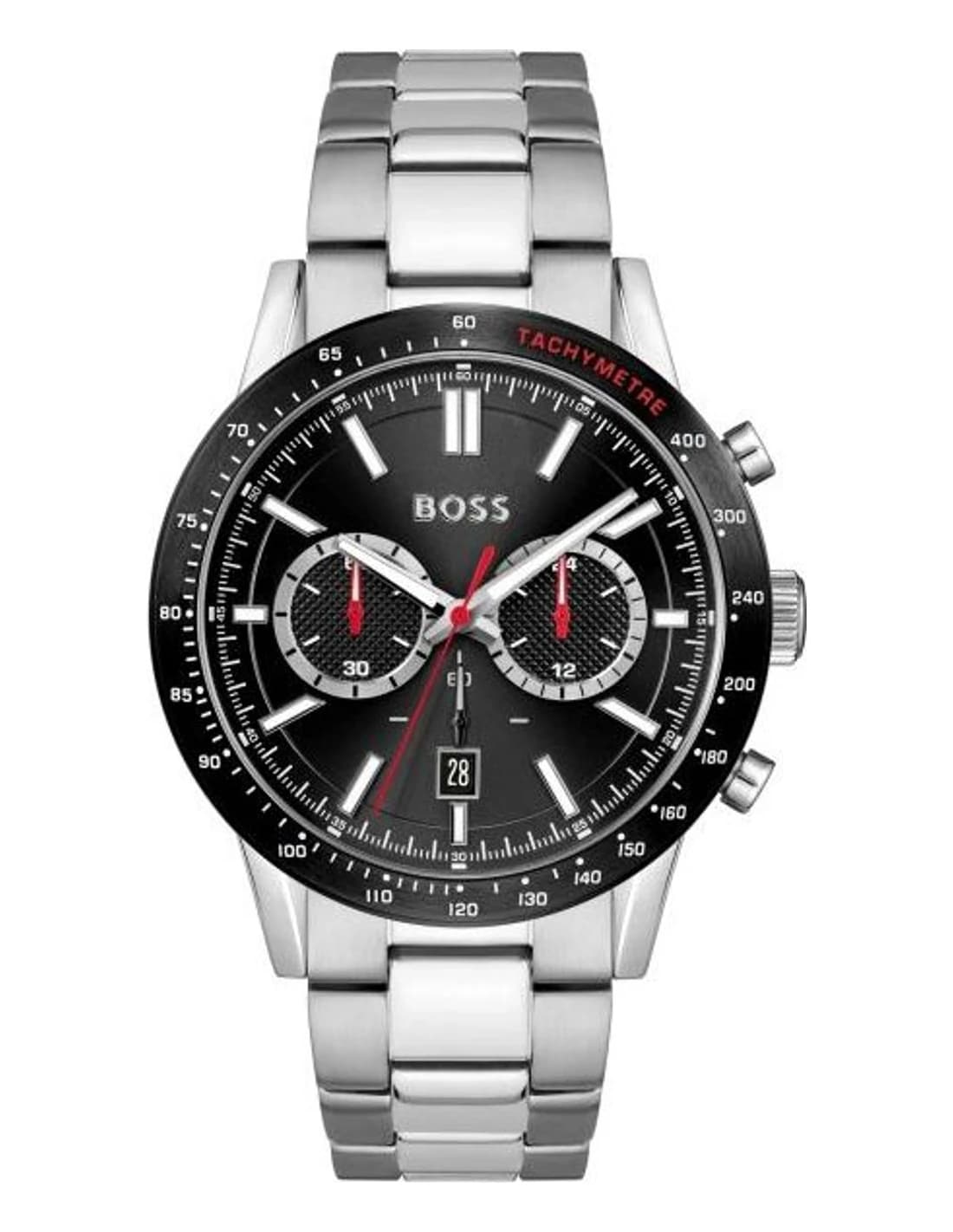 Hugo Boss Allure 1513922 men's bicolore (argent/noir) watch, maillons acier strap vue 2
