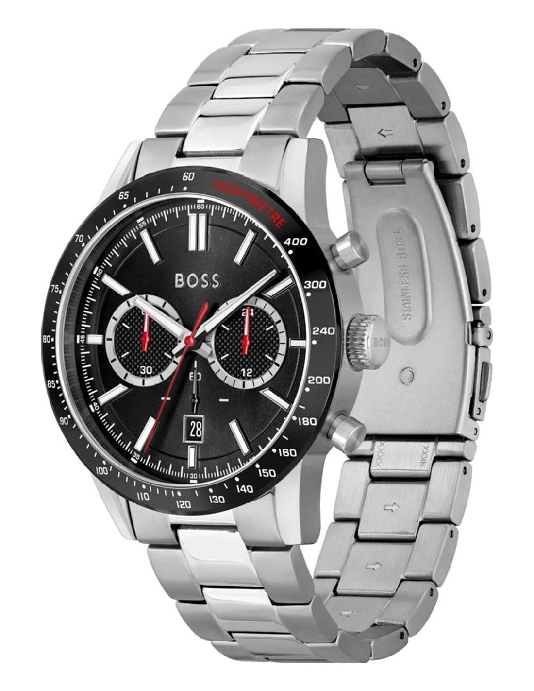 Hugo Boss Allure 1513922 men's bicolore (argent/noir) watch, maillons acier strap vue 3