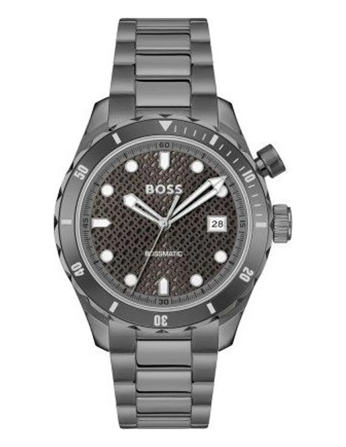 Hugo Boss Bossmatic 1514213 men's gris/argenté watch, maillons acier strap