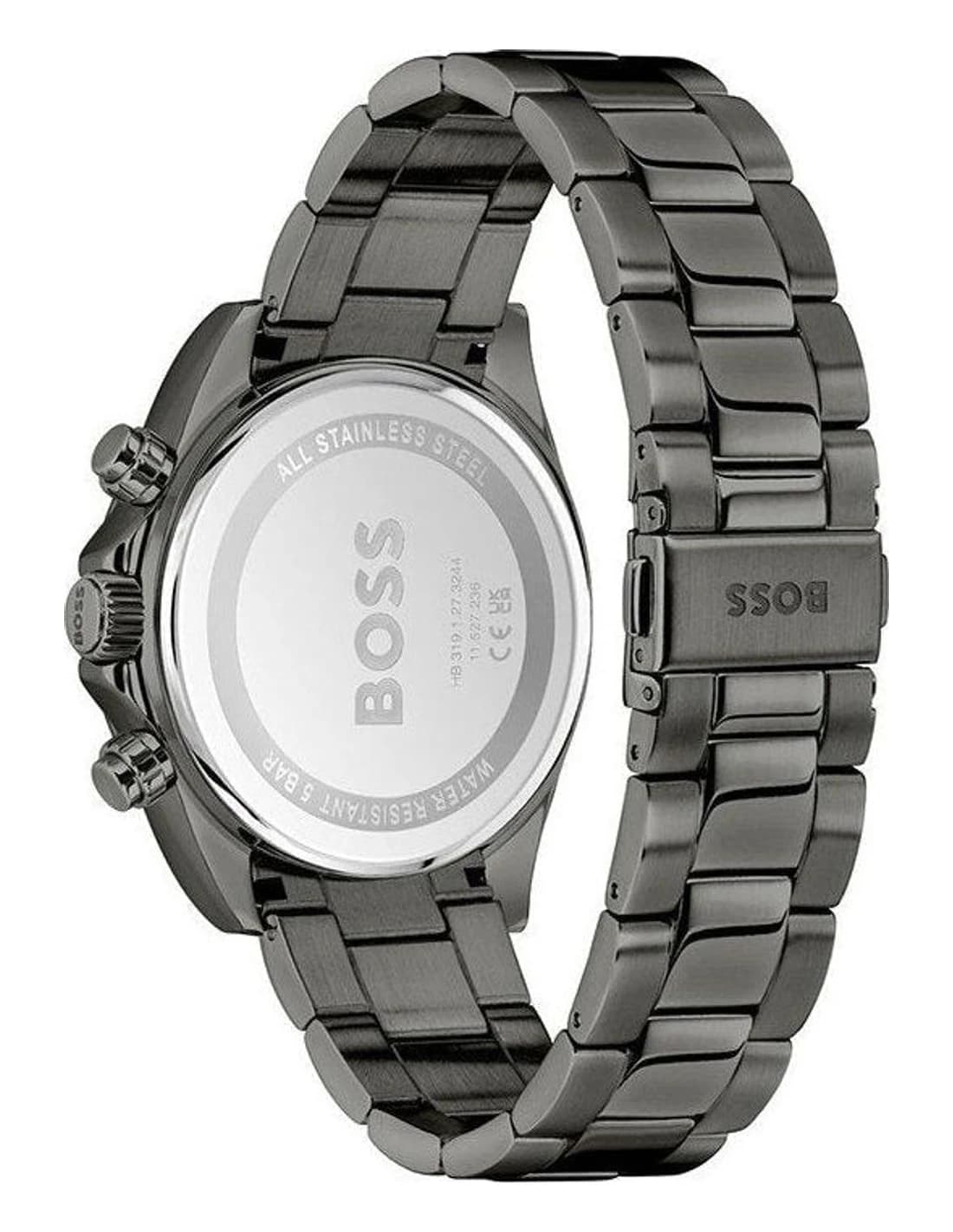Montre Hugo Boss Hero 2.0 1514299 homme gris gunmetal, bracelet maillons acier vue 3