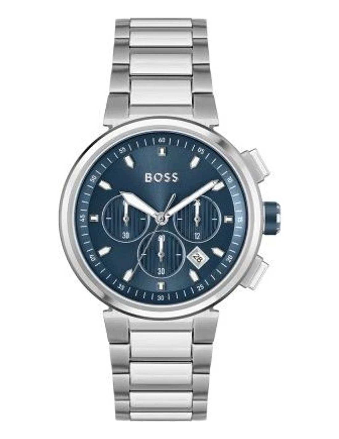 Montre Hugo Boss One 1513999 homme argentée, bracelet Maillons acier