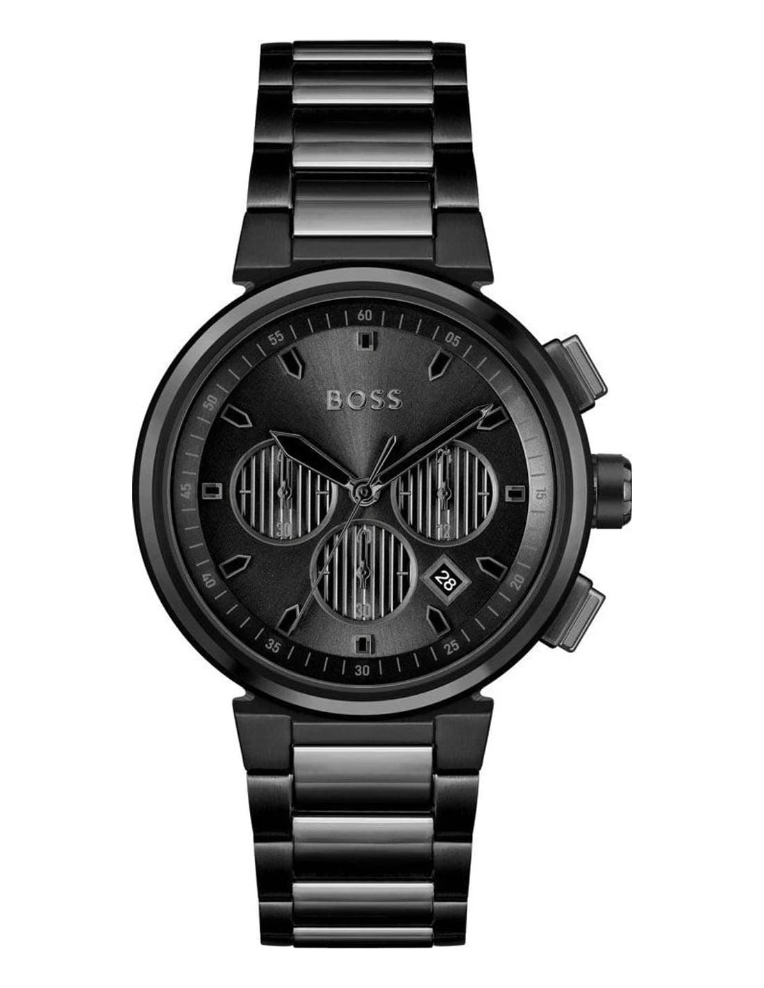 Hugo Boss One 1514001 men's black watch, maillons acier strap